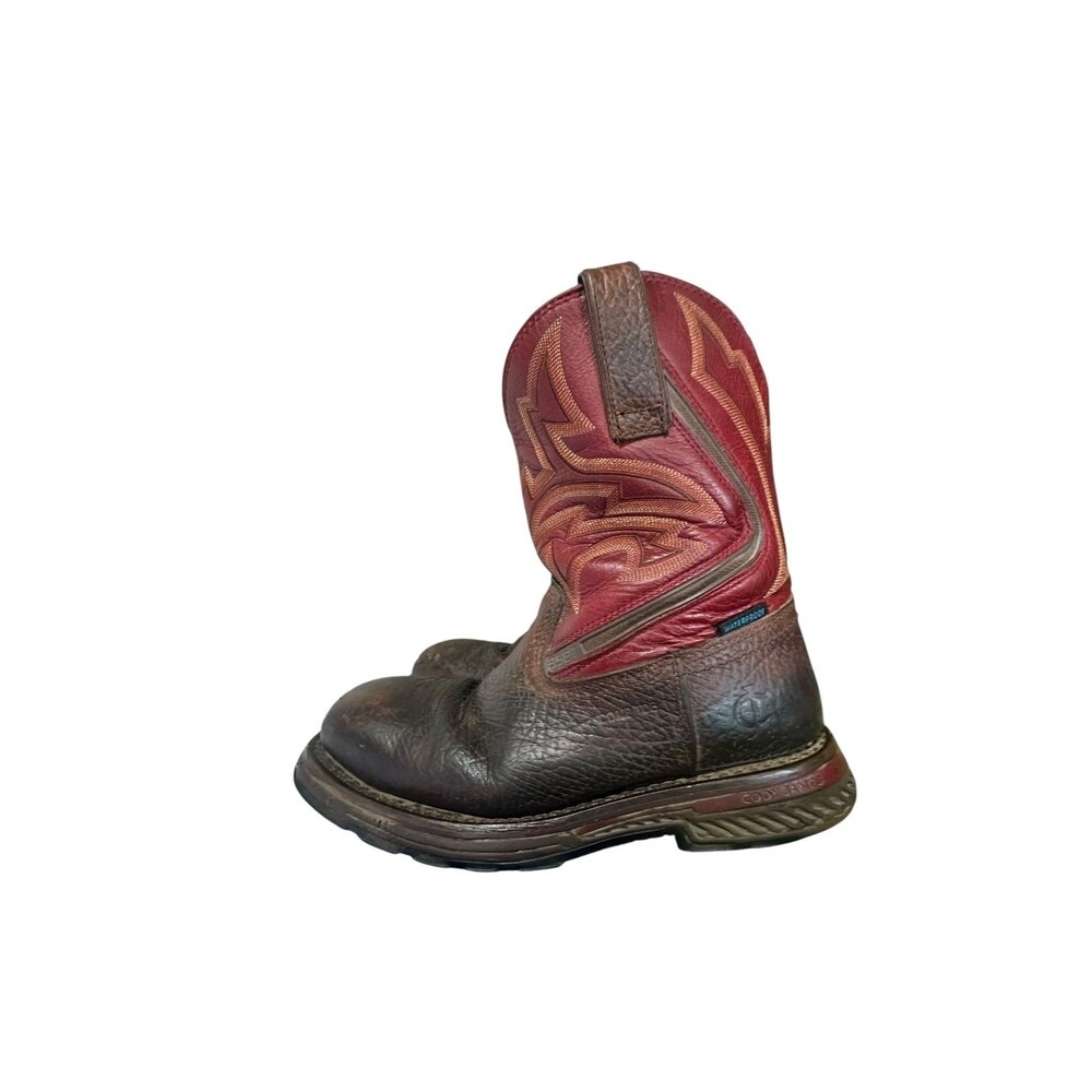 Cody James Disruptor ASE7 WTP Men's Brown Leather Comp Toe Work Boots Size 9.5EE